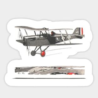 Vintage Airplane Sticker